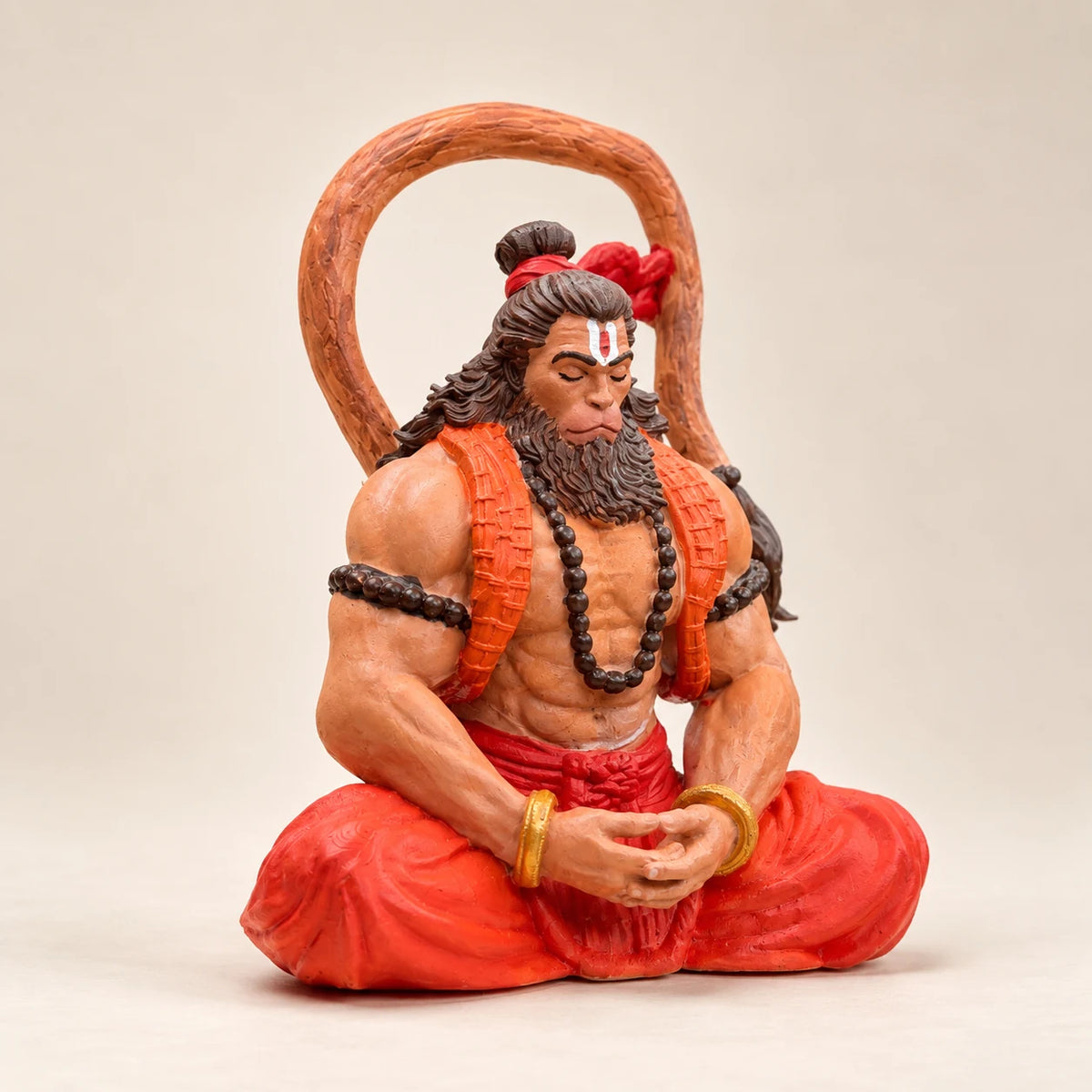 Hanuman Ji murti for car, three-quarter side view