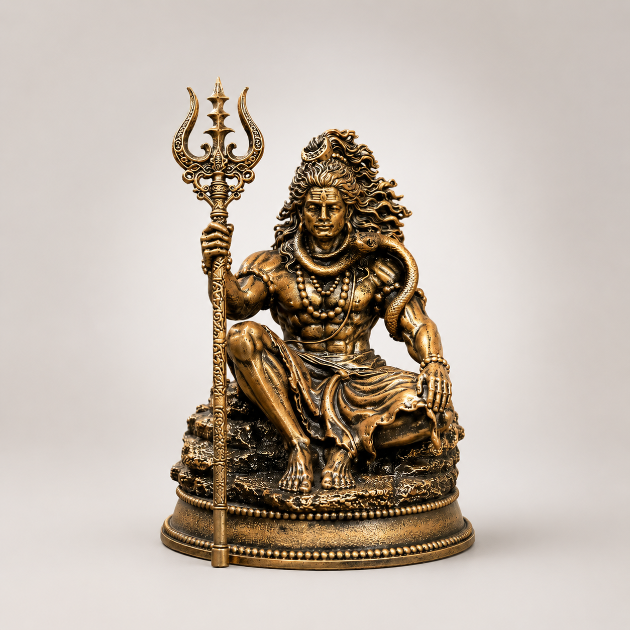 Mahadev Trishul Dhyan Idol Car Dashboard