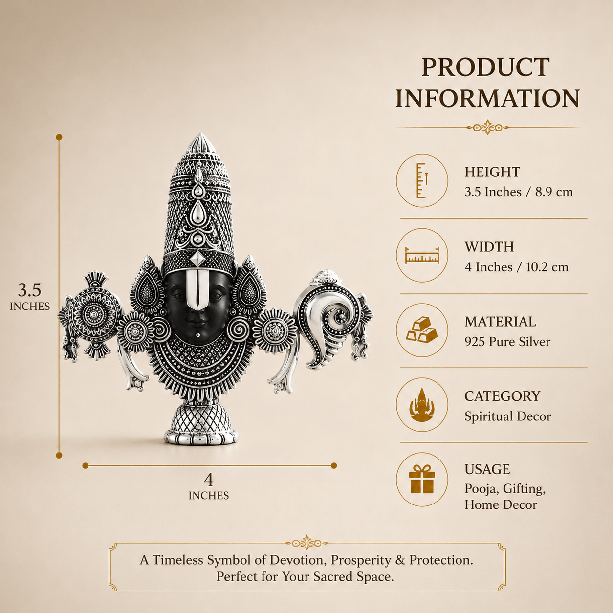 Lord Balaji Face Idol