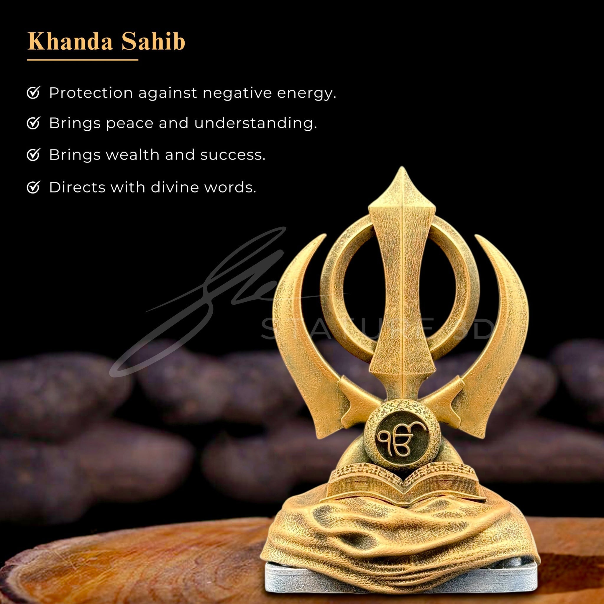Khanda Sahib for Car Dashboard