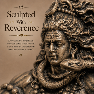 Mahadev Trishul Dhyan Idol Car Dashboard