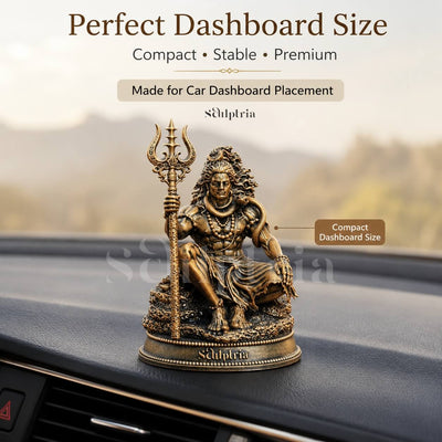 Mahadev Trishul Dhyan Idol Car Dashboard