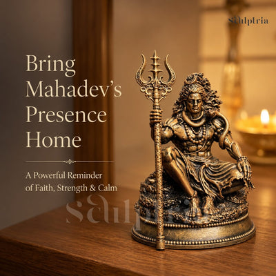 Mahadev Trishul Dhyan Idol Car Dashboard