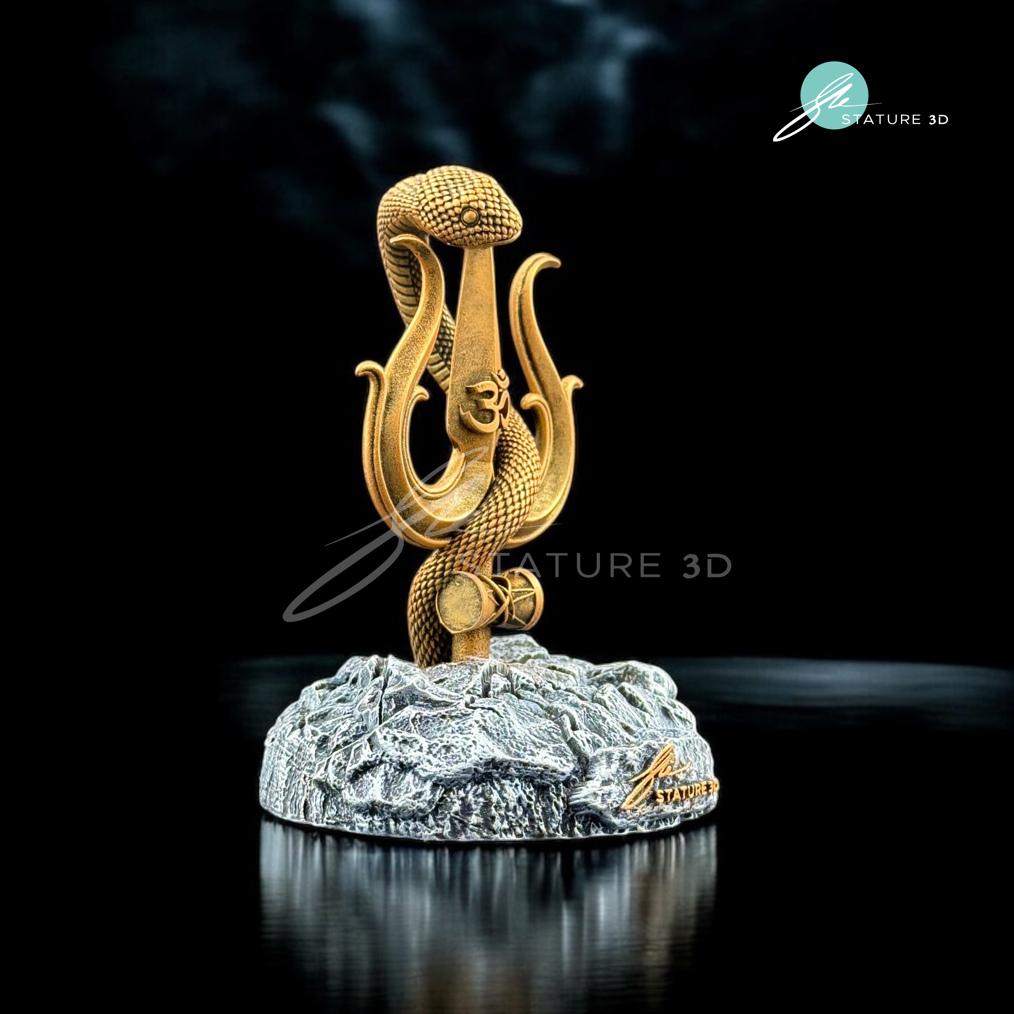 Divine Shiv Trishul With Damru Car Dashboard