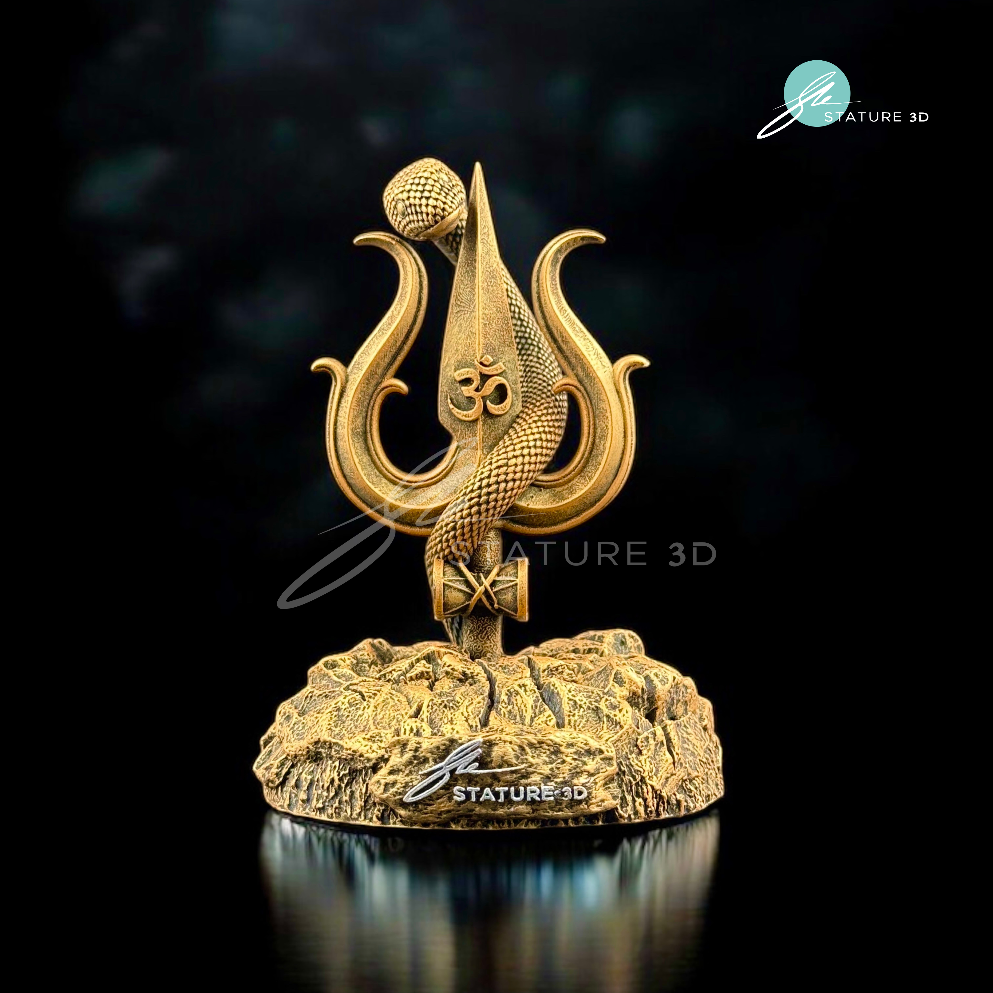 Divine Shiv Trishul With Damru Car Dashboard