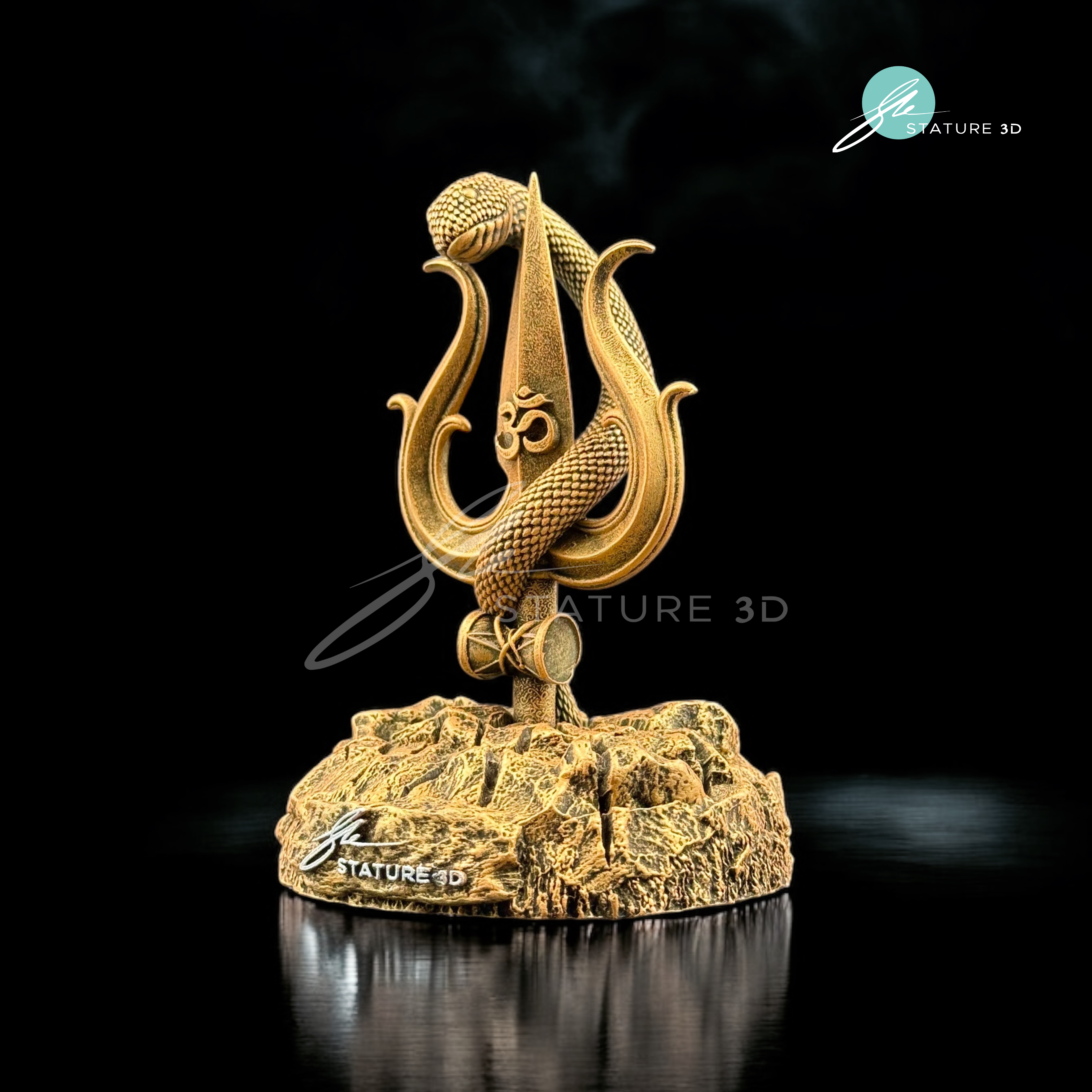 Divine Shiv Trishul With Damru Car Dashboard