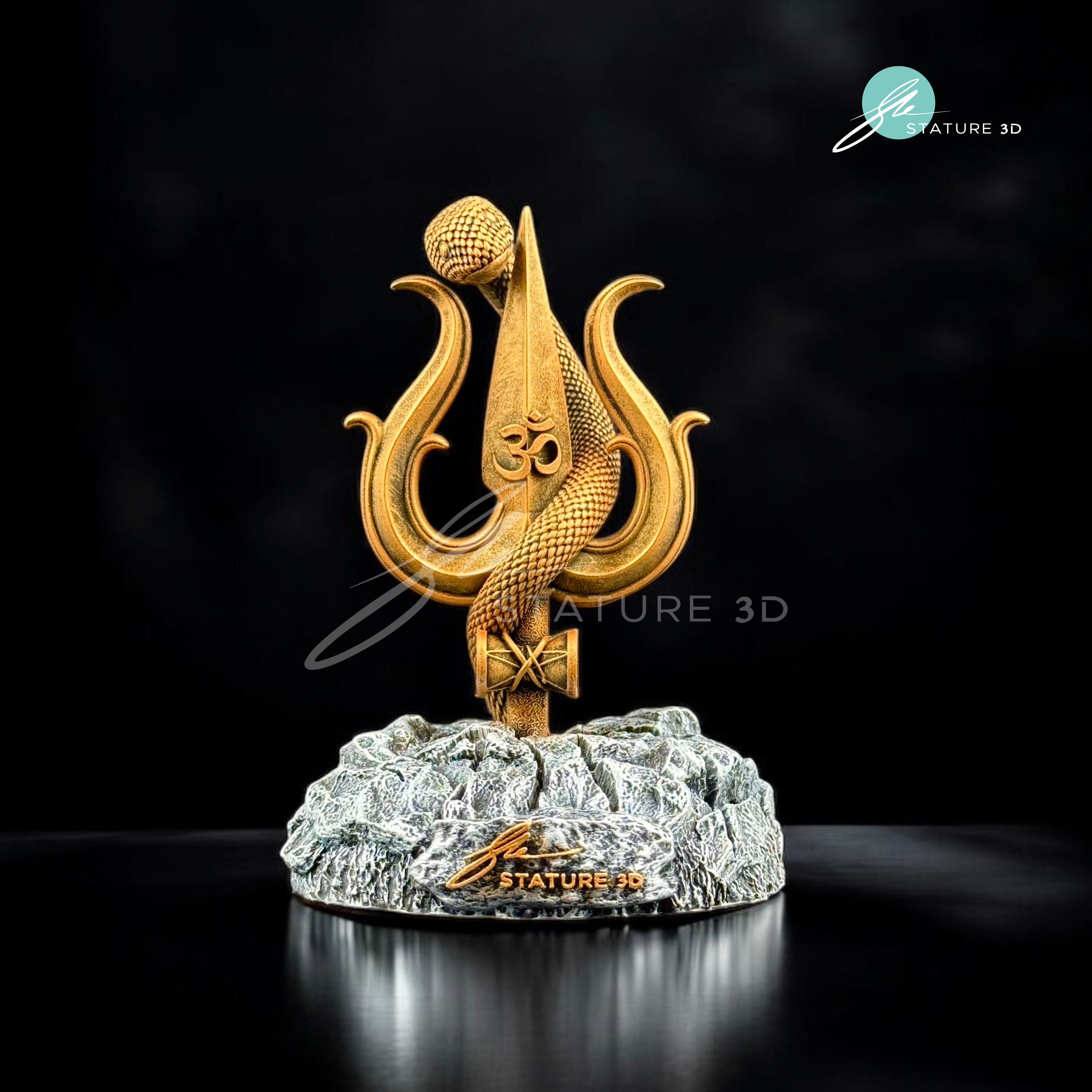 Divine Shiv Trishul With Damru Car Dashboard